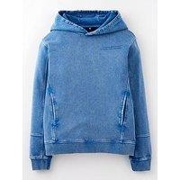 V By Very Boys Acid Wash Hoodie - Blue