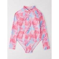 V By Very Girls Tie Dye Sunsafe Swimming Costume- Multi