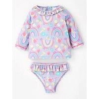 Mini V By Very Girls Rainbow 2 Piece Rash Vest Set - Multi