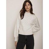 Mint Velvet Grey High Neck Jumper