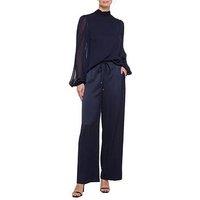 Ted Baker Umaibo Satin Wide Leg Jogger - Navy