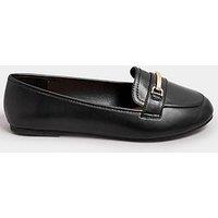 Yours Extra Wide Fit Pu Snaffle Loafer - Black