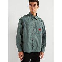 Hugo Erato Relaxed Fit Overshirt- Dark Green