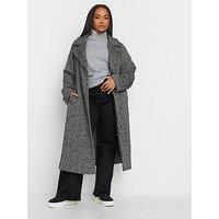 Yours Curve Maxi Wool Coat - Grey