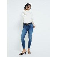 Ri Petite High Rise Skinny Jeans - Medium Denim