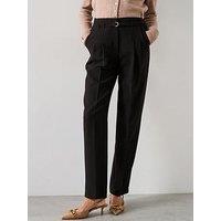 V By Very Skinny Belted Barrell Leg Trouser - Black