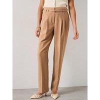 V By Very Belted Barrel Leg Trouser - Beige