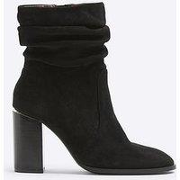 River Island Slouch Heeled Ankle Boot - Black