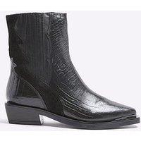 River Island Western Chelsea Boot - Black