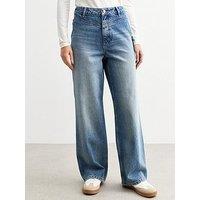 New Look High Waisted Palazzo Jeans - Blue