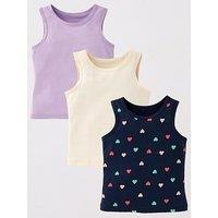 Everyday Girls 3 Pack Heart Vests - Multi