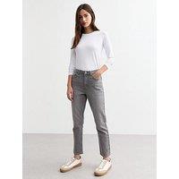 New Look Grey Hannah Ankle Grazer Straight Leg Jeans