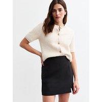 New Look Split Hem Mini Skirt - Black