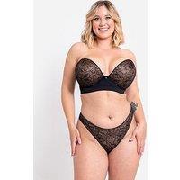 Curvy Kate Hey Girls Thong - Black/Latte