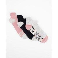 V By Very Girls 3 Pack Animal Ankle Sports Socks - Multi