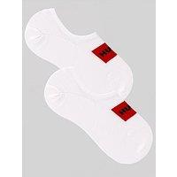 Hugo 2 Pack Logo Trainer Socks - White