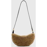 Allsaints Half Moon Shearling Crossbody Bag