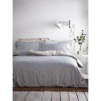 Yard Hebden 100% Cotton Duvet Cover Set - Navy/White