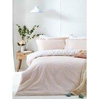 Yard Hebden Stripe 100% Cotton Duvet Set Blush