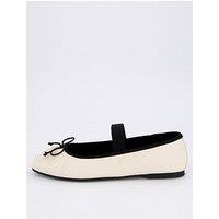 V By Very Ballerina With Elastic Strap - Bone