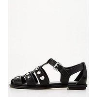 V By Very Fisherman'S Sandal With Studs - Black