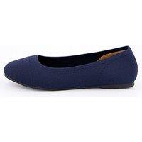 V By Very Comfort Comfort Knitted Ballerina - Navy