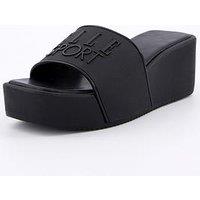 Elle Sport Eva Wedge Sliders - Black