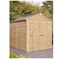 Rowlinson 6 X 8 Premier Shiplap Windowless Double Door Apex Shed