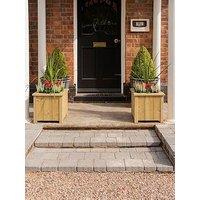 Rowlinson Premium Heritage Square Planter 40Cm - 2 Pack