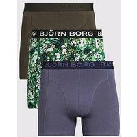 Bjorn Borg Mens Cotton Stretch Boxer 3 -Multi