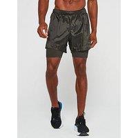 Bjorn Borg Mens Running 2-In-1 Shorts 2-In-1 - Black