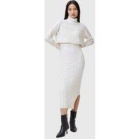 Allsaints Muriel 2-In-1 Knitted Slim Midi Dress - White