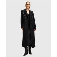 Allsaints Ellen Embellished Double Breasted Coat - Black