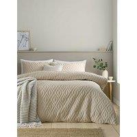 Catherine Lansfield Jacob Geo Duvet Cover Set In Natural