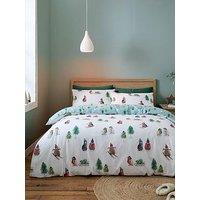 Catherine Lansfield Brushed Snowy Penguin Christmas Duvet Set