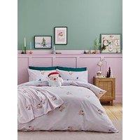 Catherine Lansfield Vintage Christmas Santa Duvet Set