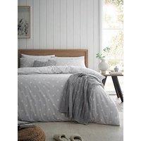 Catherine Lansfield Polka Dot 100% Brushed Cotton Duvet Set