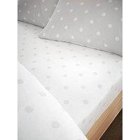 Catherine Lansfield Polka Dot 100% Brushed Cotton Fitted Sheet