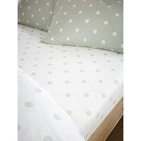 Catherine Lansfield Polka Dot 100% Brushed Cotton Fitted Sheet