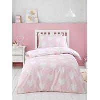 Catherine Lansfield Hearts 100% Brushed Cotton Duvet Set