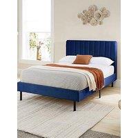 Aspire Rosella Soft Velvet Bed Frame - Navy