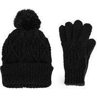 Totes Knitted Hat And Glove Set