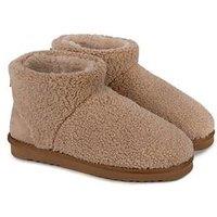 Totes Isotoner Curly Fur Boot Slippers