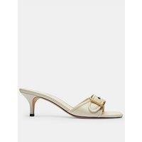 Coach Margot Leather Sandals - Chalk - Cream