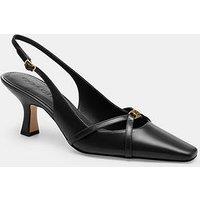 Coach Rowyn Leather Slingback - Black