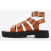 V By Very Gladiator Chunky Sandal - Tan