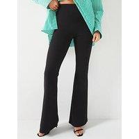 V By Very Flare High Waisted Trousers - Black