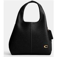 Coach Polished Pebble Leather Lana Shoulder Bag 23 - Black