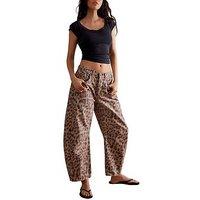Free People Good Luck Leopard Printed Trousers - Brown