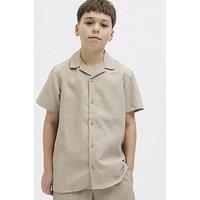 Jack & Jones Junior Boys Massimo Resort Co-Ord Shirt - Beige